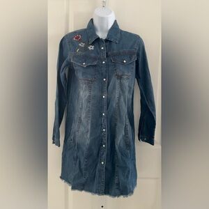 Milan Kiss Denim Dress.
Size Medium.